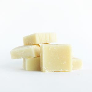stack of Yukon Pure soap on white background