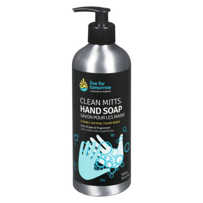 Unscented Clean Mitts Hand Soap in Aluminum Bottle with Pump - Zero Waste Shop Winnipeg