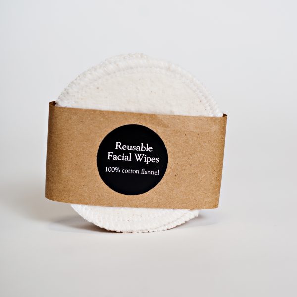 Reusable 100% Cotton Facial Wipes pack of 10 rounds by 8 o'clock Linen Co - Zero Waste Shop Winnipeg