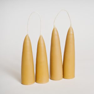 Stubby Tapered Beeswax Candles by Moon Dips - Zero Waste Shop Winnipeg