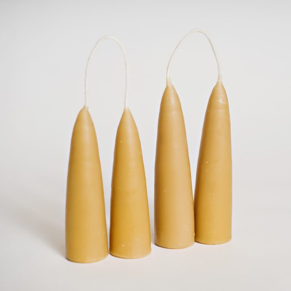 Stubby Tapered Beeswax Candles by Moon Dips - Zero Waste Shop Winnipeg