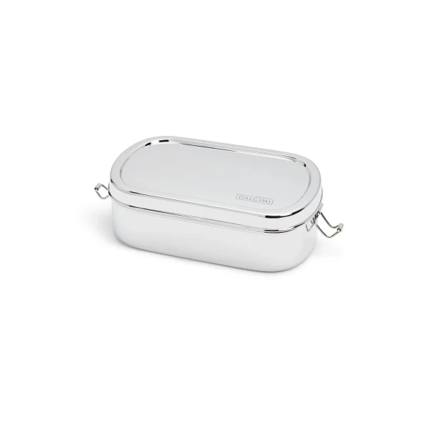 Stainless Steel Large Oval Container with clips Dalcini - Zero Waste Shop Winnipeg