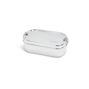 Stainless Steel Large Oval Container with clips Dalcini - Zero Waste Shop Winnipeg