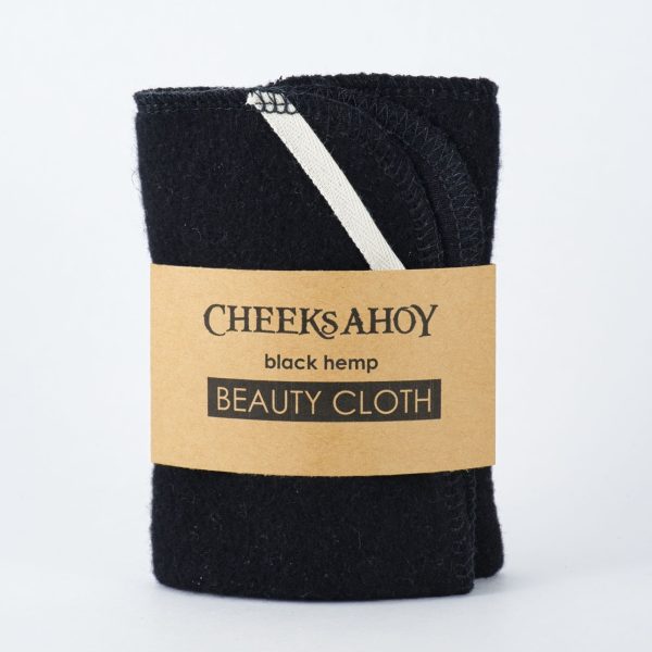 Black Hemp Beauty Cloth 55% hemp 45% organic cotton by Cheeks Ahoy - Zero Waste Shop Winnipeg